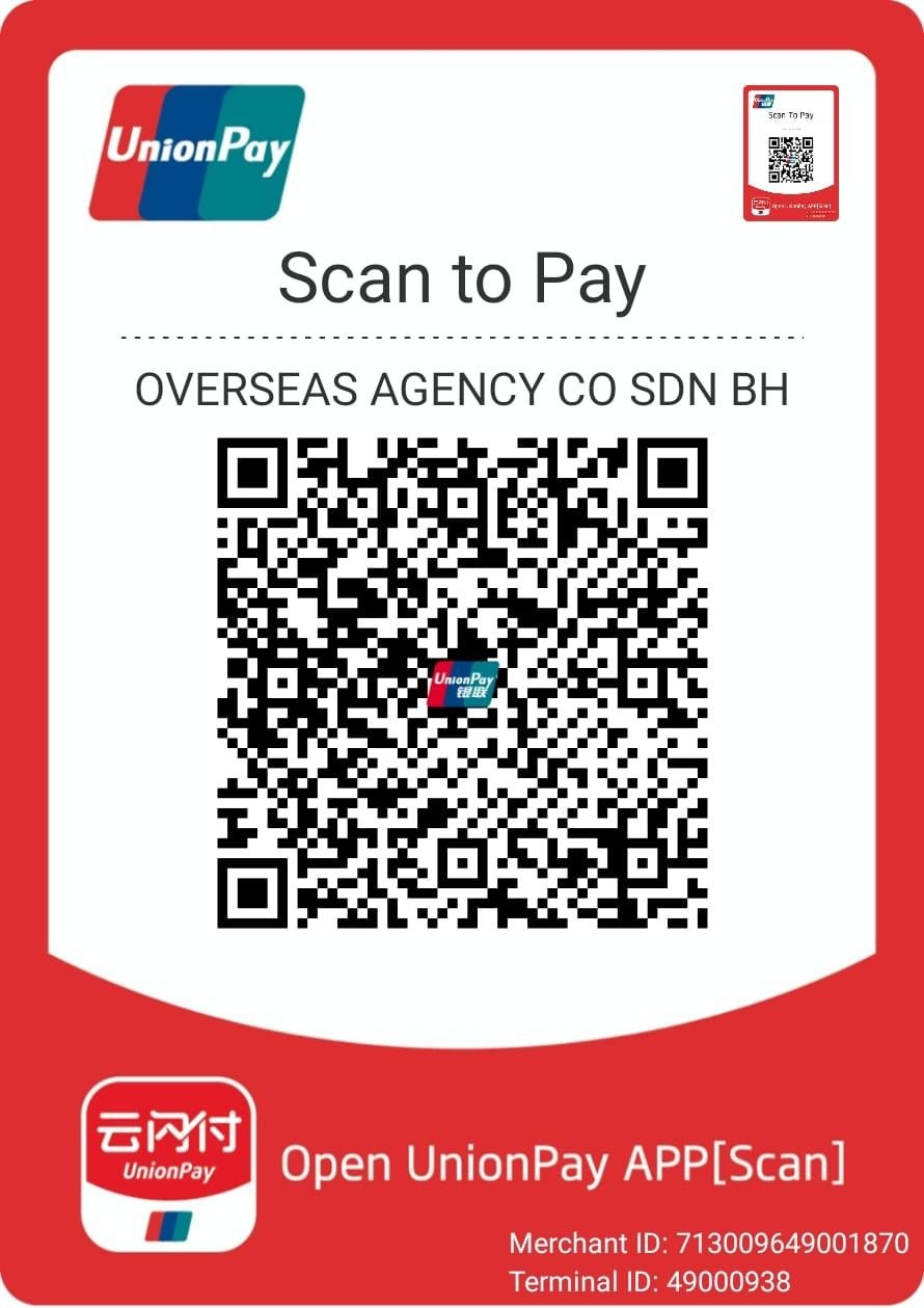 UnionPay payment QR for Overseas Agency Co Sdn Bhd
